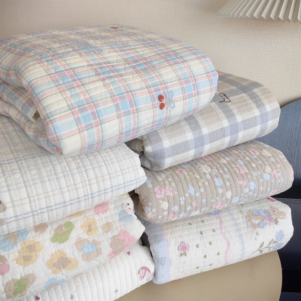 91家纺网 家纺一手货源 找家纺 舒居家纺 2026春夏新款双面全棉单床盖 床盖单件 组合图仅供展示不可下单