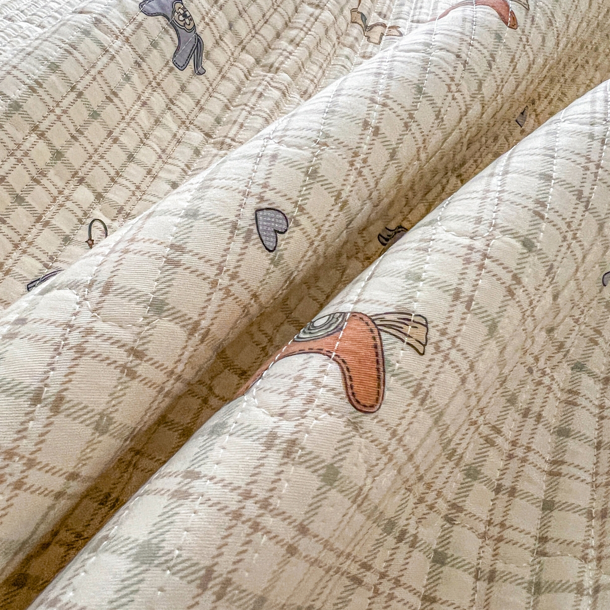 91家纺网 家纺一手货源 找家纺 舒居家纺 2026春夏新款双面全棉单床盖 床盖单件 马到成功