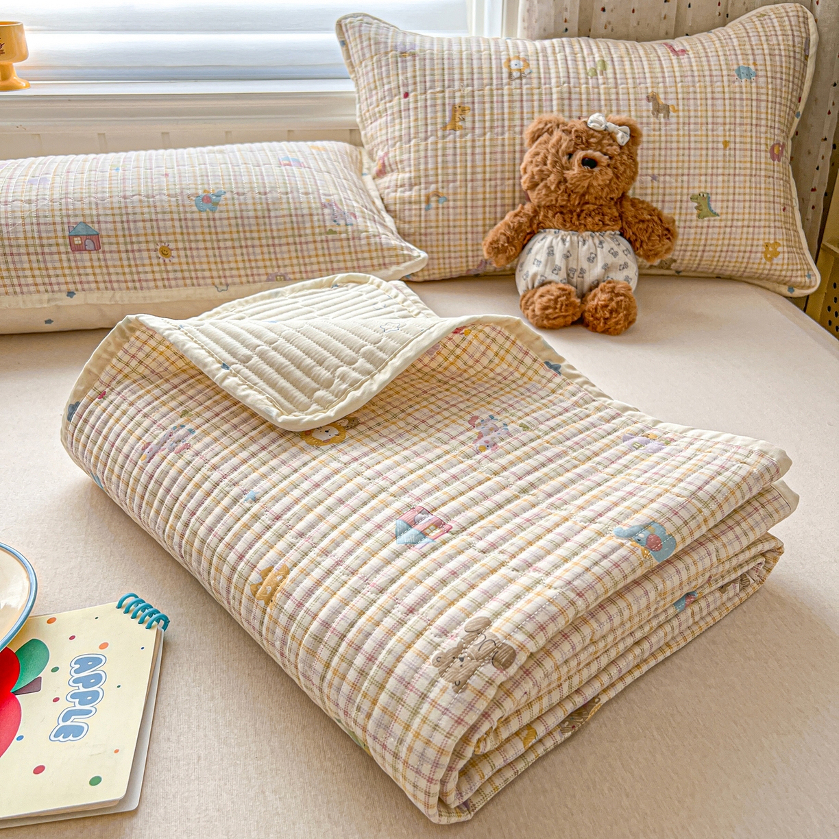 91家纺网 家纺一手货源 找家纺 舒居家纺 2026春夏新款双面全棉单床盖 床盖单件 组合图仅供展示不可下单