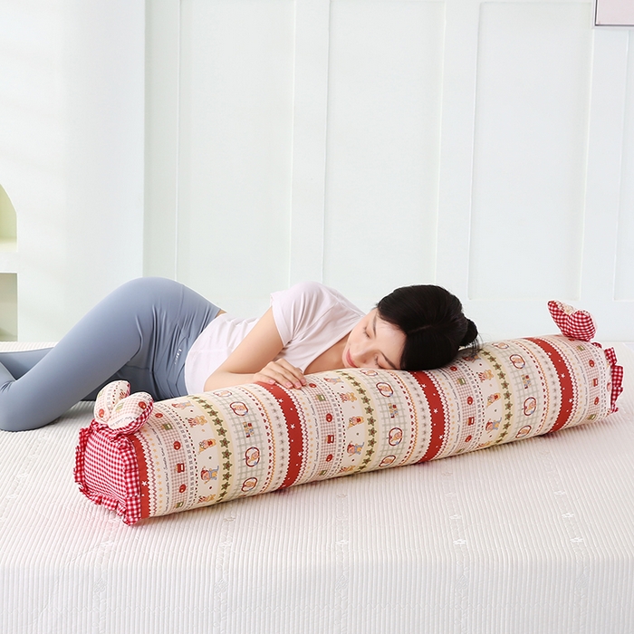 91家纺网 家纺一手货源 找家纺 （总）蔻眠 全棉印花双层纱长抱枕夹腿抱枕长枕芯儿童学生成人枕头