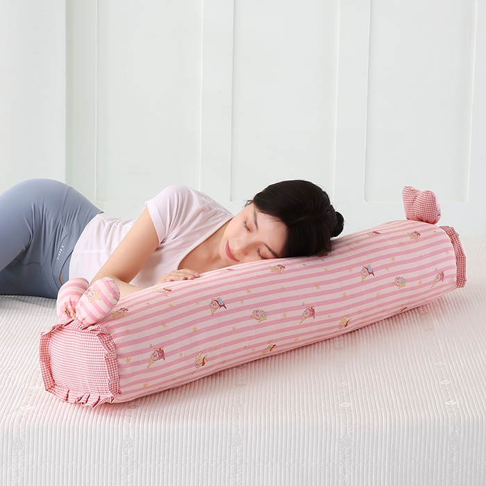 91家纺网 家纺一手货源 找家纺 （总）蔻眠 全棉印花双层纱长抱枕夹腿抱枕长枕芯儿童学生成人枕头