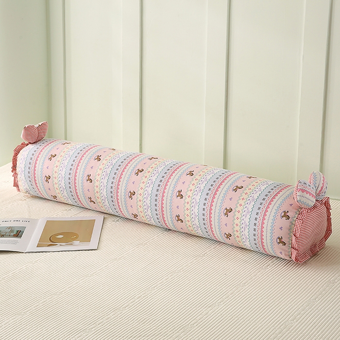 91家纺网 家纺一手货源 找家纺 蔻眠 全棉印花双层纱长抱枕夹腿抱枕长枕芯儿童学生成人枕头 花园木马