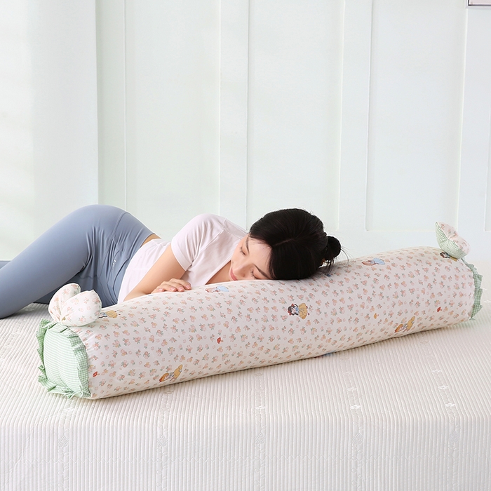 蔻眠 全棉印花双层纱长抱枕夹腿抱枕长枕芯儿童学生成人枕头 白雪公主