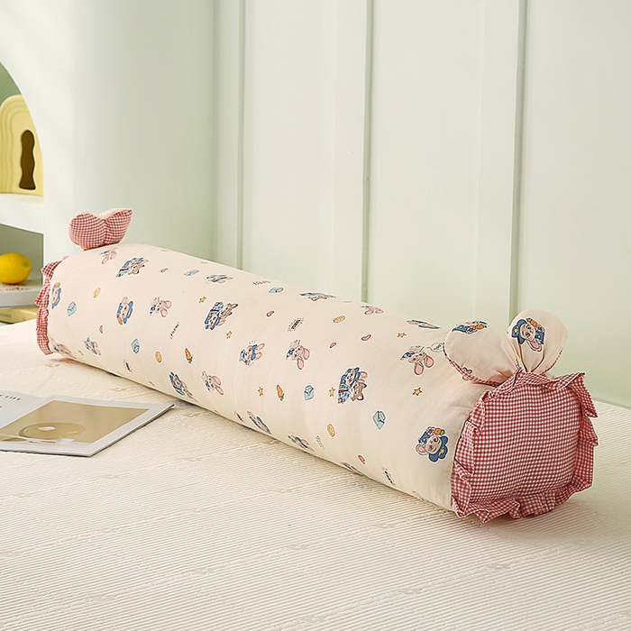 91家纺网 家纺一手货源 找家纺 蔻眠 全棉印花双层纱长抱枕夹腿抱枕长枕芯儿童学生成人枕头 兔警官