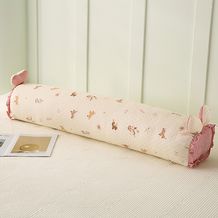 91家纺网 家纺一手货源 找家纺 蔻眠 全棉印花双层纱长抱枕夹腿抱枕长枕芯儿童学生成人枕头 旋转木马