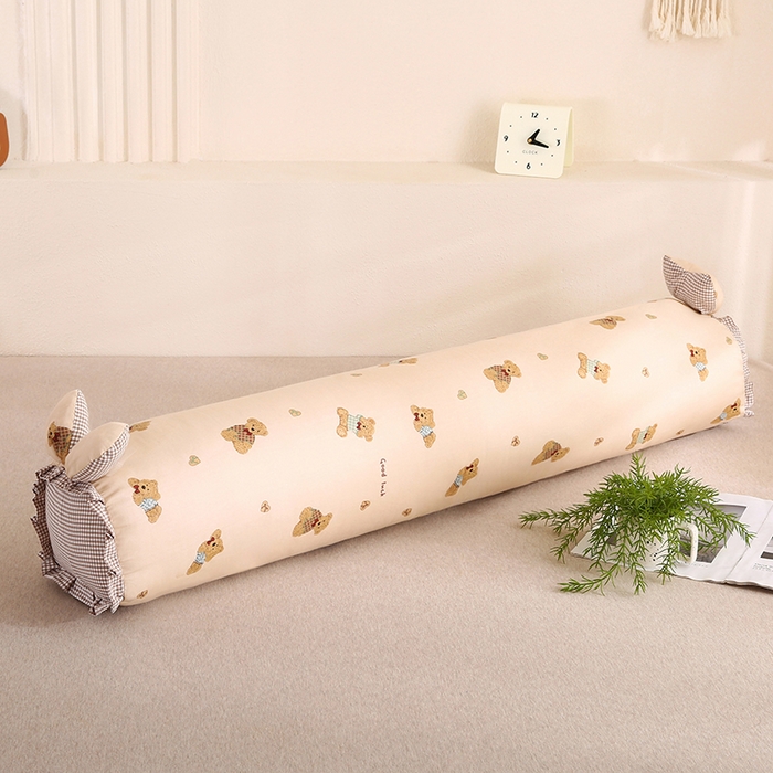 91家纺网 家纺一手货源 找家纺 蔻眠 全棉印花双层纱长抱枕夹腿抱枕长枕芯儿童学生成人枕头 抱抱熊