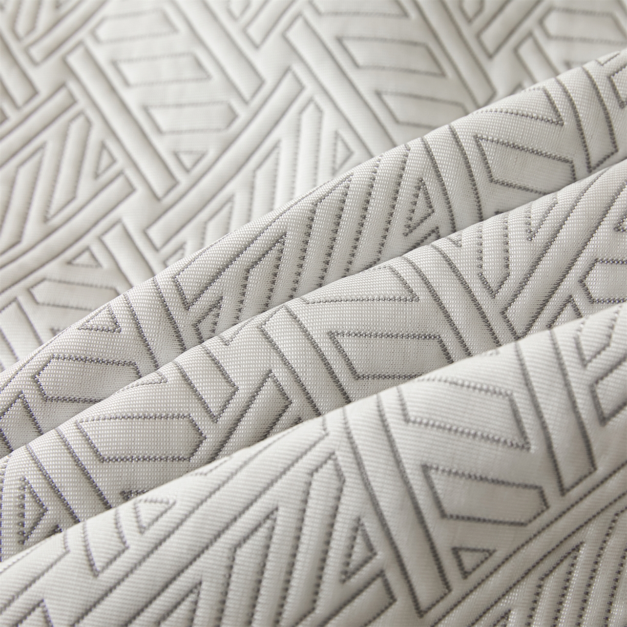 91家纺网 家纺一手货源 找家纺 耐思家纺 2026新款高端三明治硅胶复合PE乙纶提花冰豆豆凉席空调席韩版NIS系列（提供买家秀）床笠款 韩INS-纵横灰