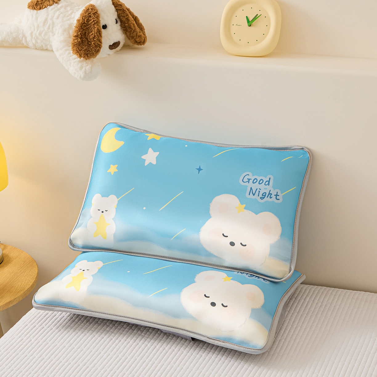 91家纺网 家纺一手货源 找家纺 （总）云恋家纺 2026新款儿童卡通A类冰丝凉席枕套一对装夏季凉感丝可拆枕头儿童学生单人枕芯套