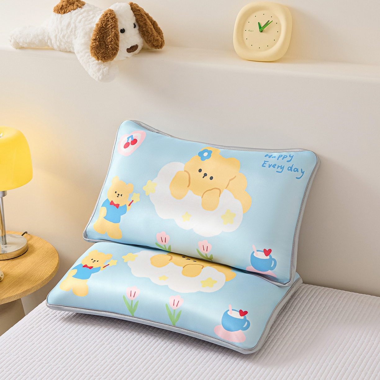 91家纺网 家纺一手货源 找家纺 （总）云恋家纺 2026新款儿童卡通A类冰丝凉席枕套一对装夏季凉感丝可拆枕头儿童学生单人枕芯套