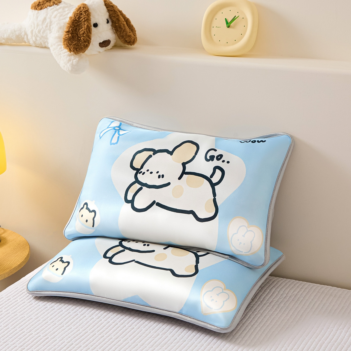 91家纺网 家纺一手货源 找家纺 （总）云恋家纺 2026新款儿童卡通A类冰丝凉席枕套一对装夏季凉感丝可拆枕头儿童学生单人枕芯套