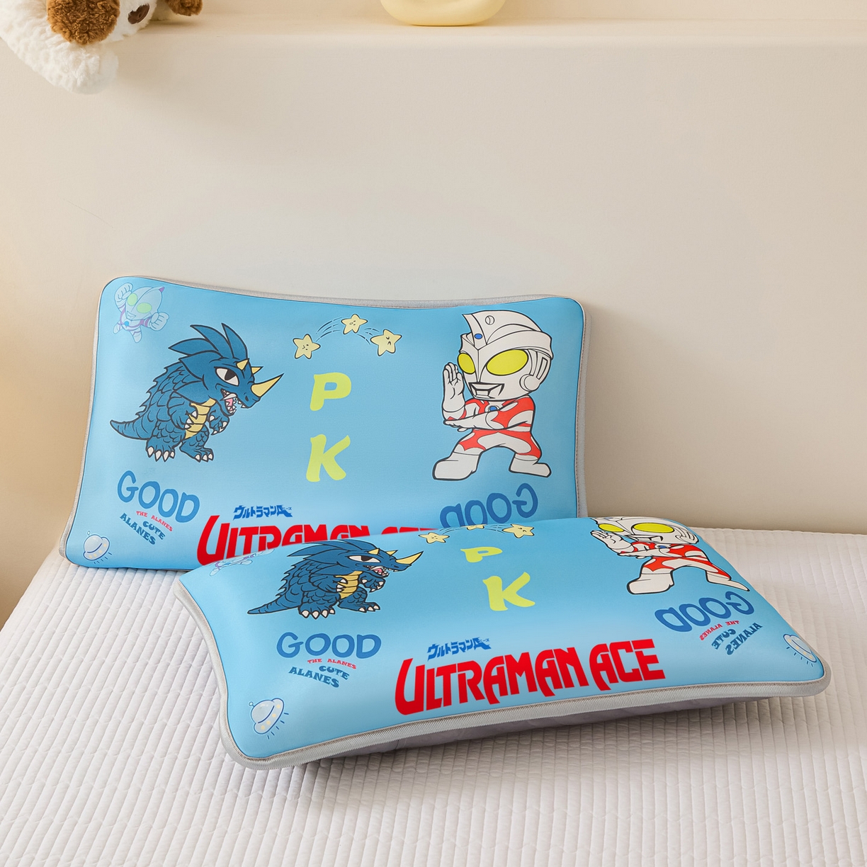 91家纺网 家纺一手货源 找家纺 云恋家纺 2026新款儿童卡通A类冰丝凉席枕套一对装夏季凉感丝可拆枕头儿童学生单人枕芯套 PK奥特曼