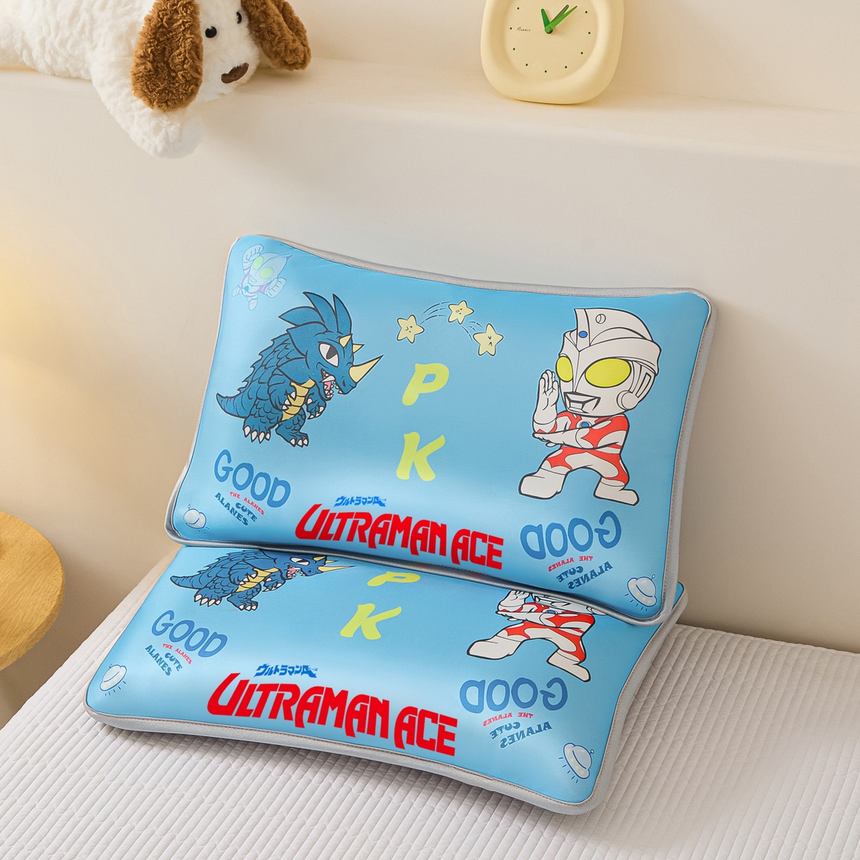 91家纺网 家纺一手货源 找家纺 云恋家纺 2026新款儿童卡通A类冰丝凉席枕套一对装夏季凉感丝可拆枕头儿童学生单人枕芯套 PK奥特曼