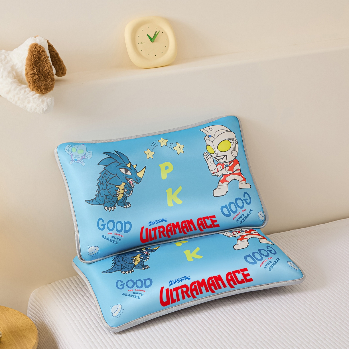 91家纺网 家纺一手货源 找家纺 云恋家纺 2026新款儿童卡通A类冰丝凉席枕套一对装夏季凉感丝可拆枕头儿童学生单人枕芯套 PK奥特曼