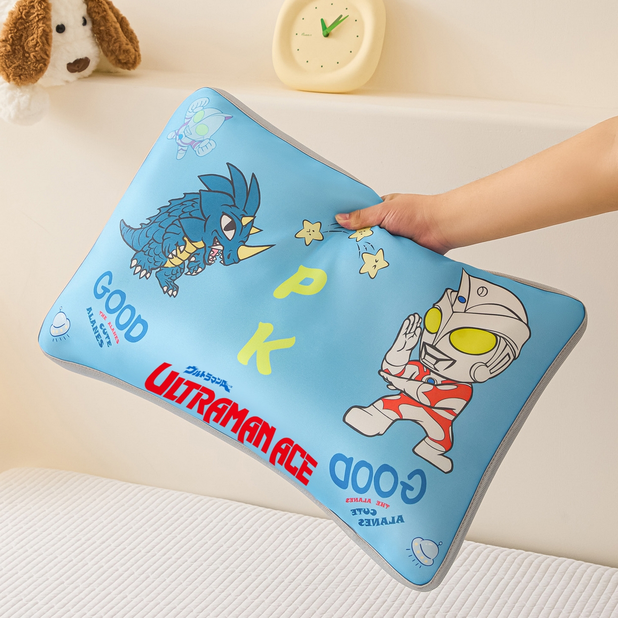 91家纺网 家纺一手货源 找家纺 云恋家纺 2026新款儿童卡通A类冰丝凉席枕套一对装夏季凉感丝可拆枕头儿童学生单人枕芯套 PK奥特曼