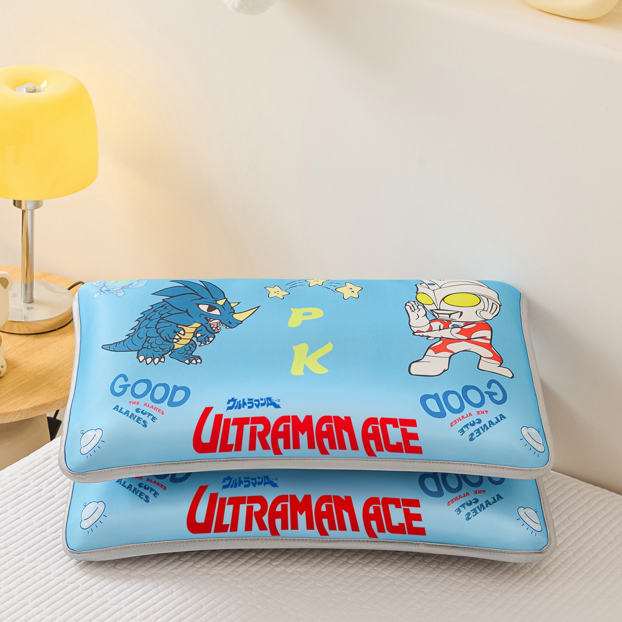 91家纺网 家纺一手货源 找家纺 云恋家纺 2026新款儿童卡通A类冰丝凉席枕套一对装夏季凉感丝可拆枕头儿童学生单人枕芯套 PK奥特曼