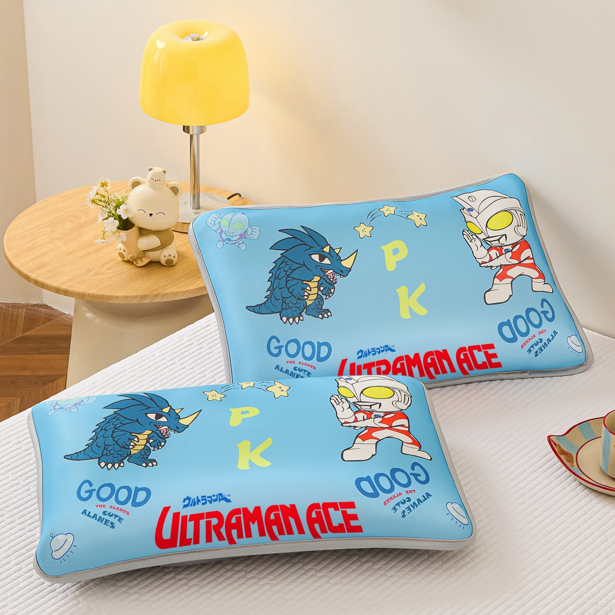 91家纺网 家纺一手货源 找家纺 云恋家纺 2026新款儿童卡通A类冰丝凉席枕套一对装夏季凉感丝可拆枕头儿童学生单人枕芯套 PK奥特曼