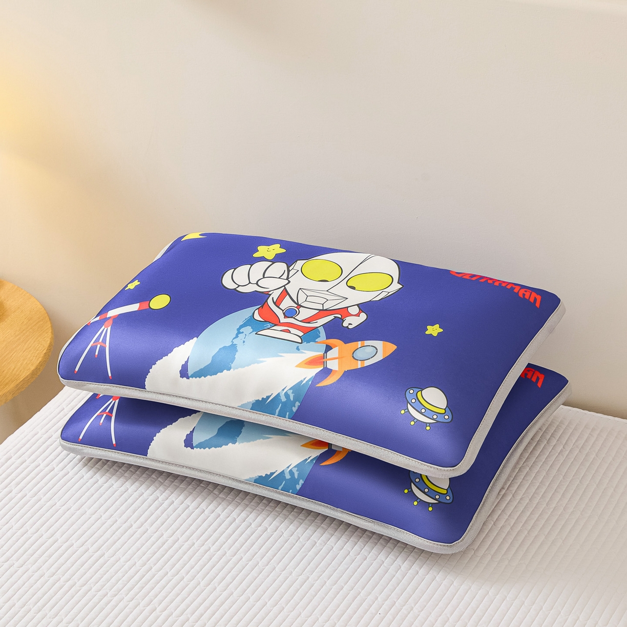 91家纺网 家纺一手货源 找家纺 云恋家纺 2026新款儿童卡通A类冰丝凉席枕套一对装夏季凉感丝可拆枕头儿童学生单人枕芯套 迪梦