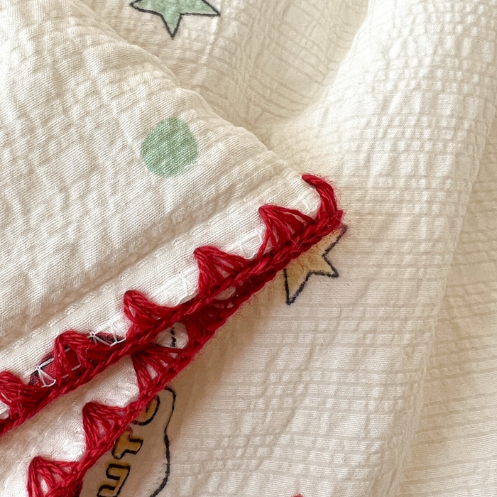 91家纺网 家纺一手货源 找家纺 禾沐 2026新款泡芙纱三角针床盖夏被四件套 星光凯蒂