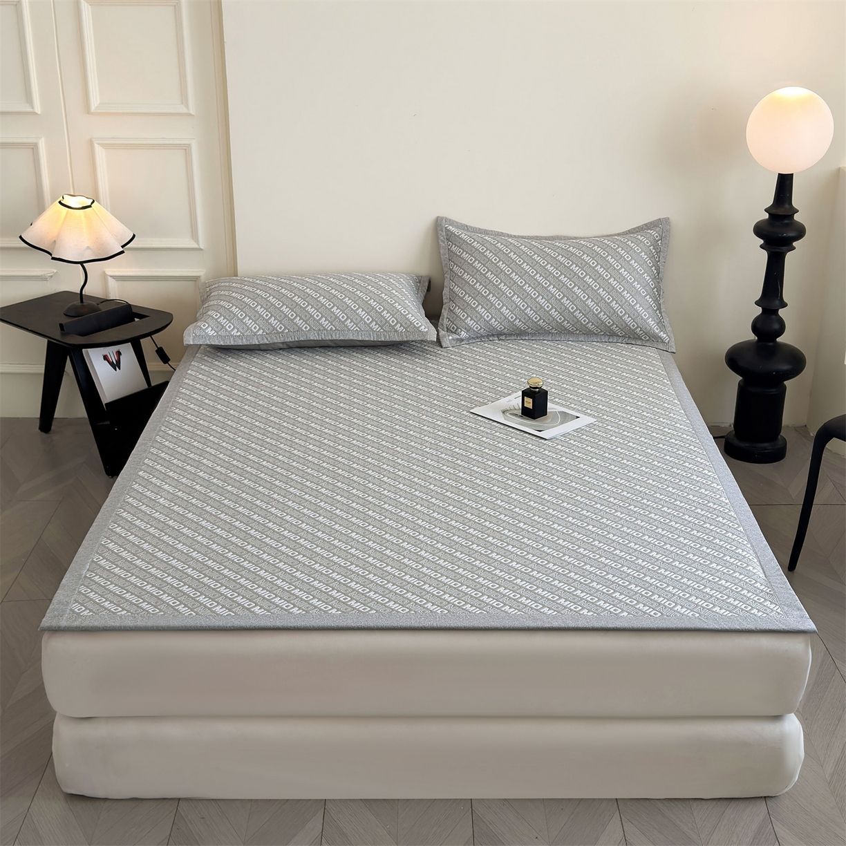 耐思家纺 2026新款A类高端pe双面乙纶冰豆豆凉席摩登MIO系列（提供买家秀） 摩登MIO-灰床席款