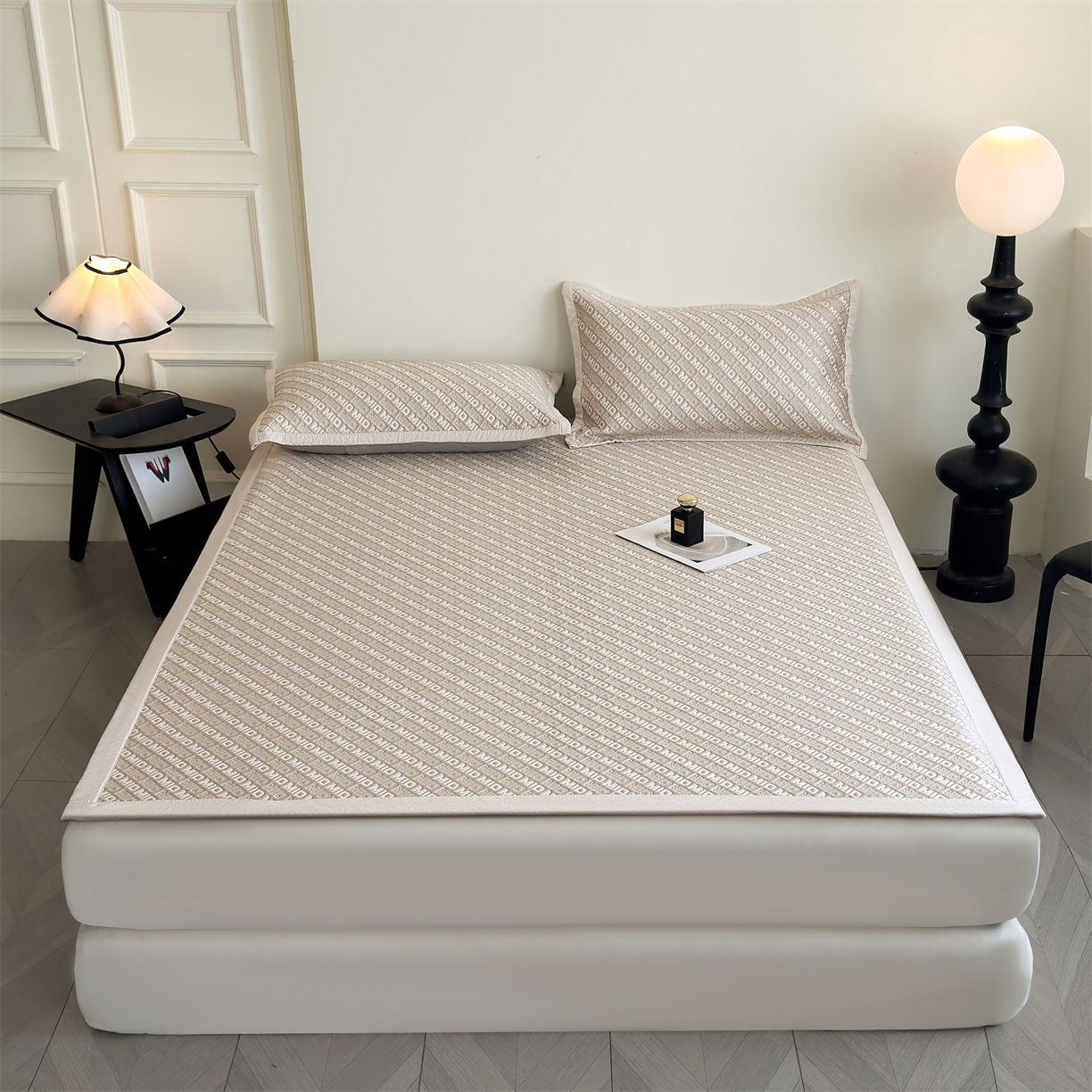 耐思家纺 2026新款A类高端pe双面乙纶冰豆豆凉席摩登MIO系列（提供买家秀） 摩登MIO-卡其床席款