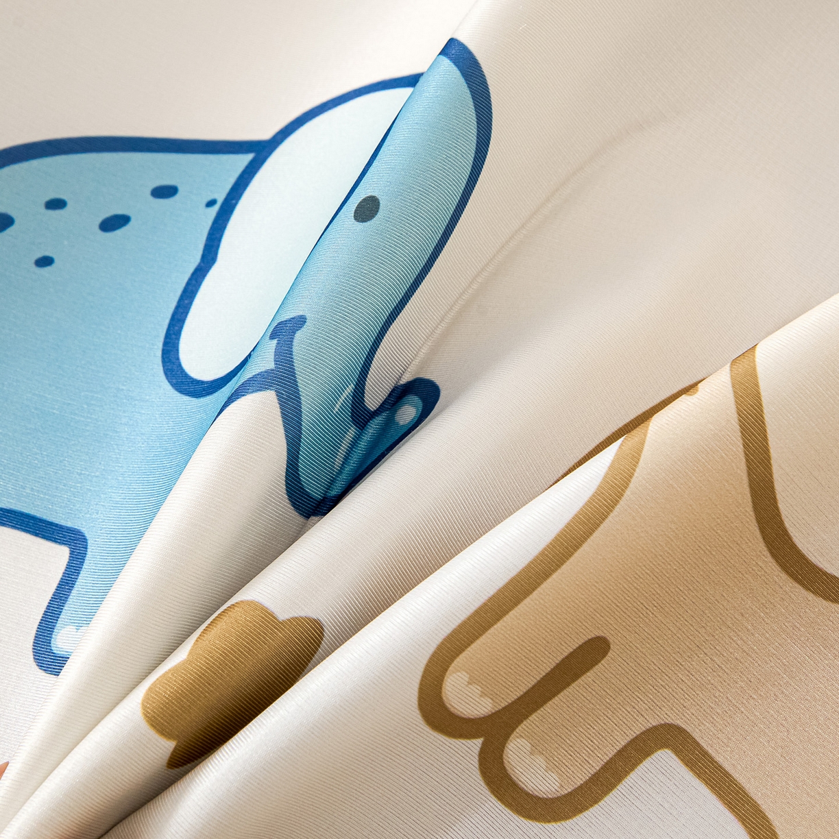 91家纺网 家纺一手货源 找家纺 云恋家纺 2026新款儿童卡通A类冰丝凉席枕套一对装夏季凉感丝可拆枕头儿童学生单人枕芯套 云朵小象