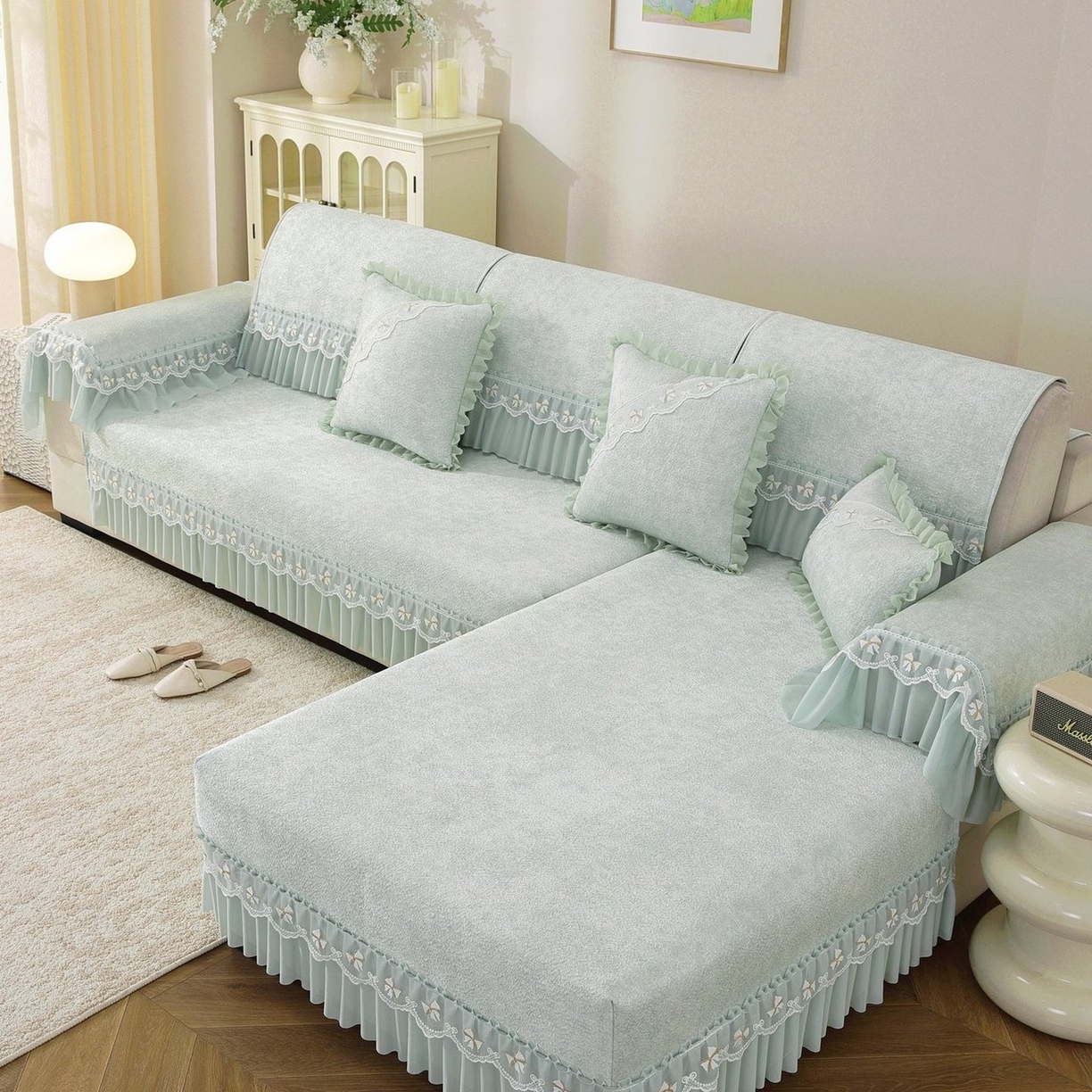 91家纺网 家纺一手货源 找家纺 （总）共鸣沙发垫 2026新款冰豆豆沙发垫素雅系列