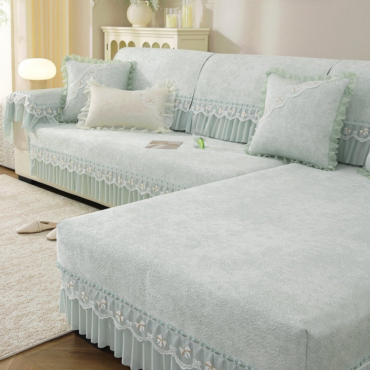 91家纺网 家纺一手货源 找家纺 （总）共鸣沙发垫 2026新款冰豆豆沙发垫素雅系列