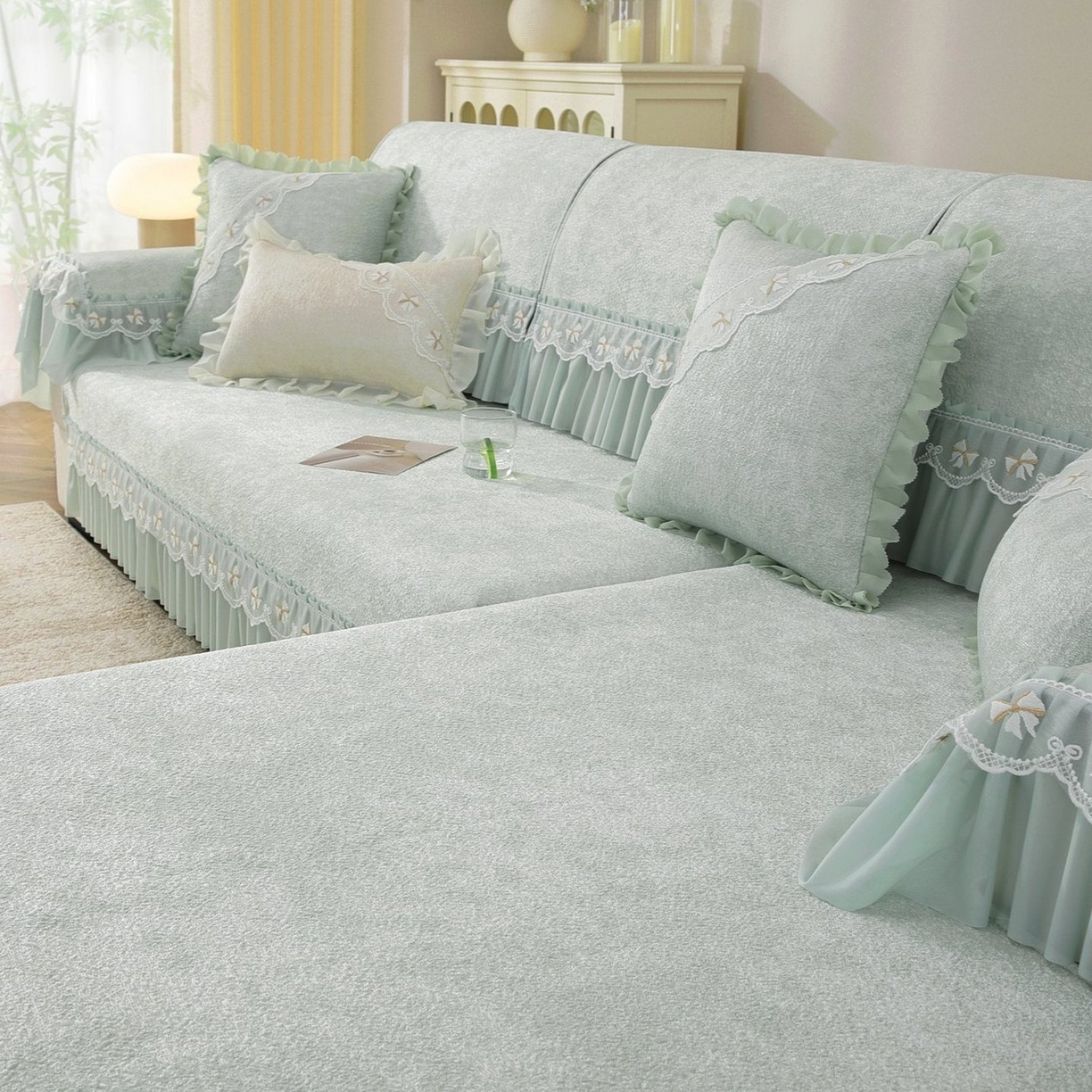 91家纺网 家纺一手货源 找家纺 （总）共鸣沙发垫 2026新款冰豆豆沙发垫素雅系列