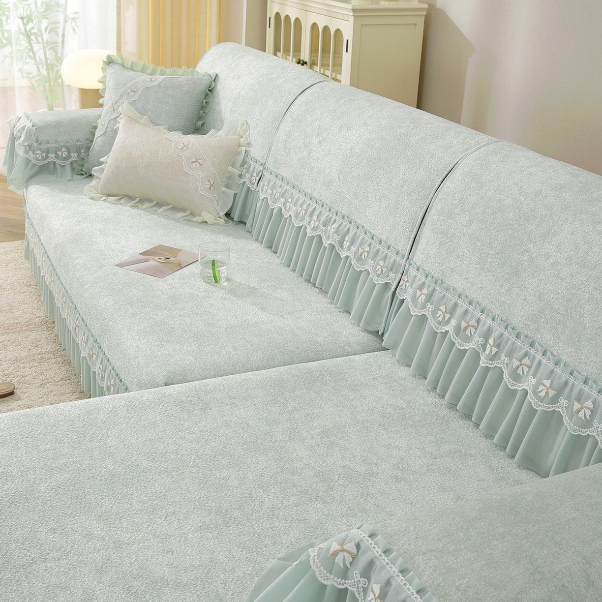 91家纺网 家纺一手货源 找家纺 （总）共鸣沙发垫 2026新款冰豆豆沙发垫素雅系列