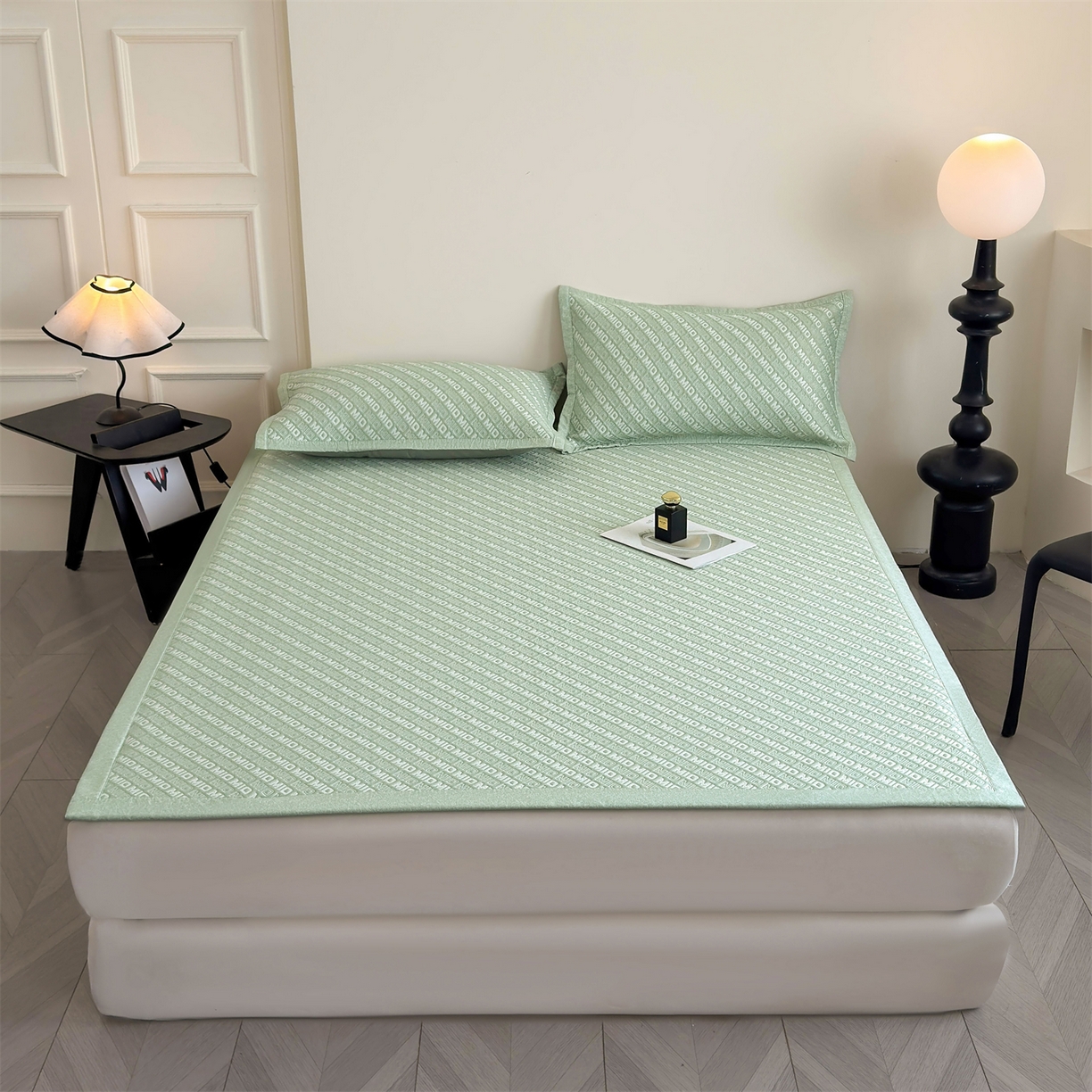 耐思家纺 2026新款A类高端pe双面乙纶冰豆豆凉席摩登MIO系列（提供买家秀） 摩登MIO-绿床席款