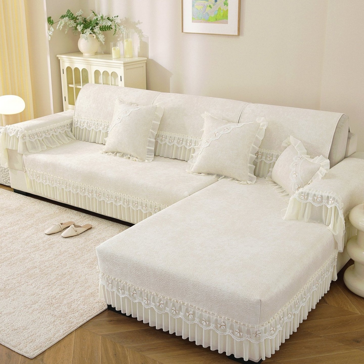 共鸣沙发垫 2026新款冰豆豆沙发垫素雅系列 素雅米黄