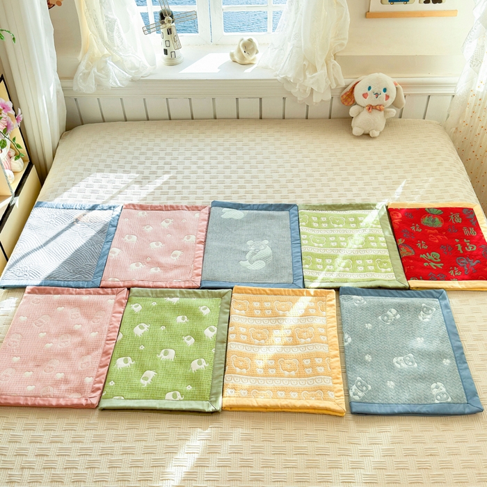 91家纺网 家纺一手货源 找家纺 姝辰 2026新款卡通儿童三层纱提花枕套全棉乳胶枕头套 叠拍图仅参考不可下单