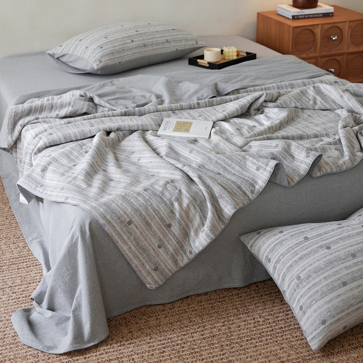 91家纺网 家纺一手货源 找家纺 （总）莱福仕家纺 2026新款波西米亚全棉提花夏被