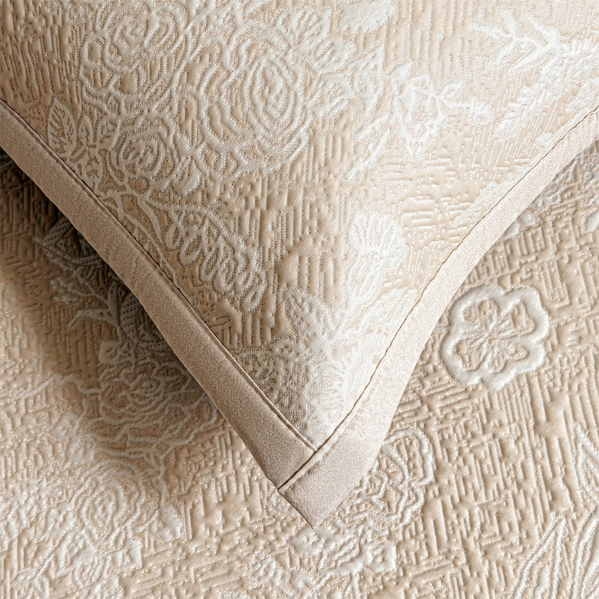 91家纺网 家纺一手货源 找家纺 耐思家纺 2026新品高端复合三明治PE乙纶双面提花610克冰豆豆凉席迪奥风系列（提供买家秀） 迪奥风-卡其床席款