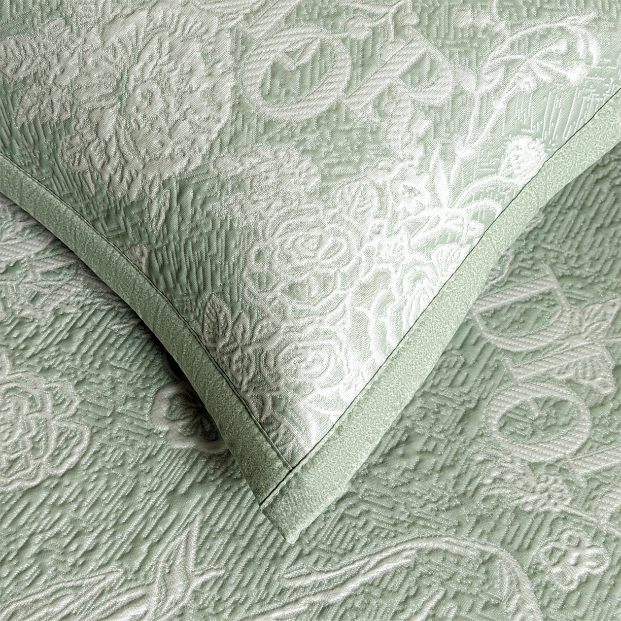 91家纺网 家纺一手货源 找家纺 耐思家纺 2026新品高端复合三明治PE乙纶双面提花610克冰豆豆凉席迪奥风系列（提供买家秀） 迪奥风-绿床席款