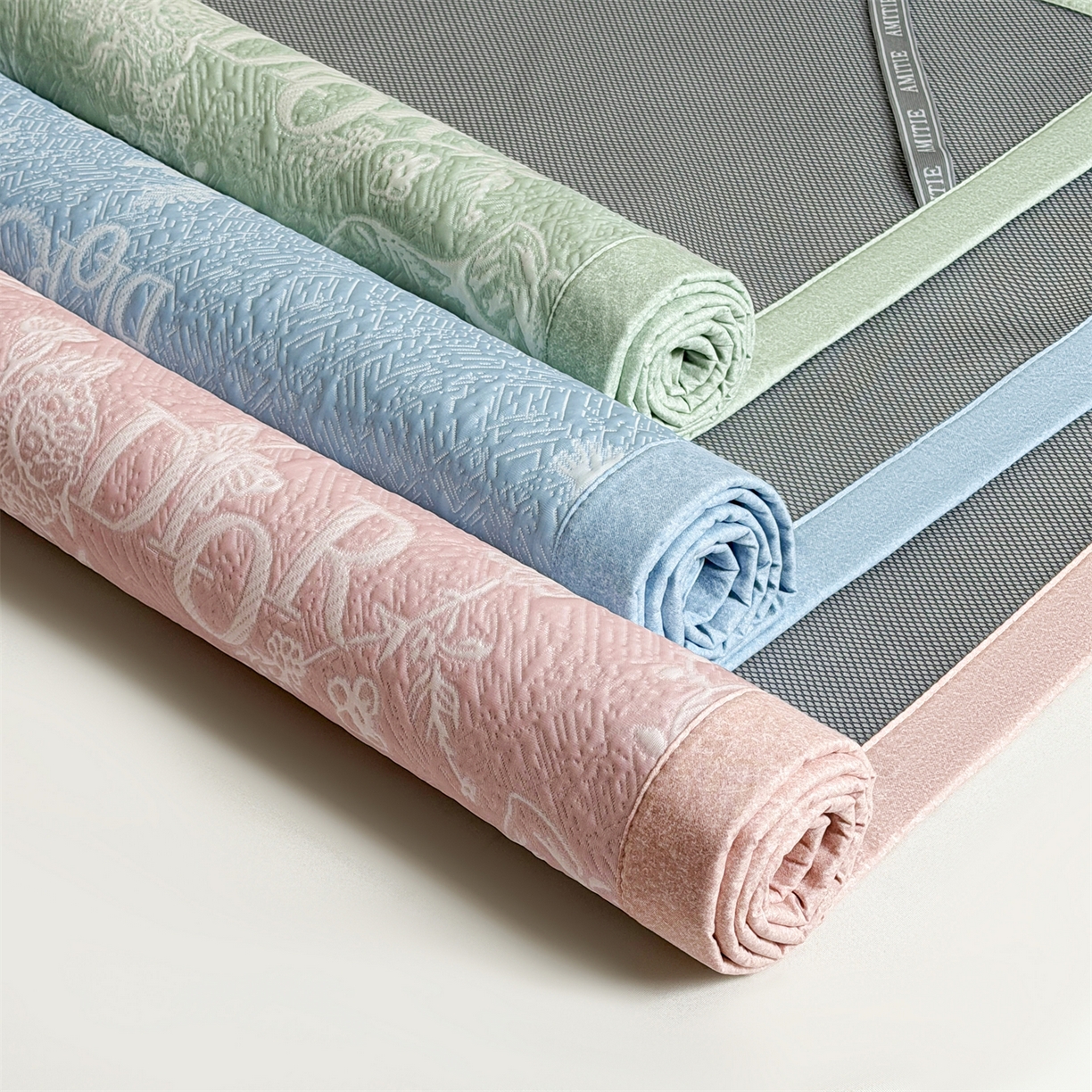 耐思家纺 2026新品高端复合三明治PE乙纶双面提花610克冰豆豆凉席迪奥风系列（提供买家秀） 组合床席款