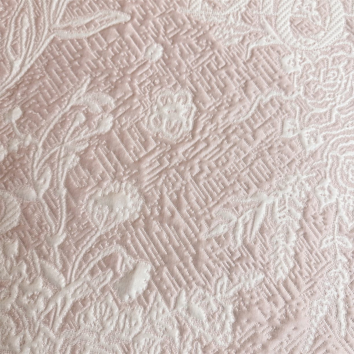 91家纺网 家纺一手货源 找家纺 耐思家纺 2026新品高端复合三明治PE乙纶双面提花610克冰豆豆凉席迪奥风系列（提供买家秀） 迪奥风-粉床笠款