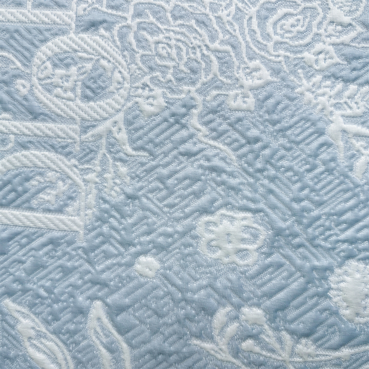 91家纺网 家纺一手货源 找家纺 耐思家纺 2026新品高端复合三明治PE乙纶双面提花610克冰豆豆凉席迪奥风系列（提供买家秀） 迪奥风-蓝床笠款