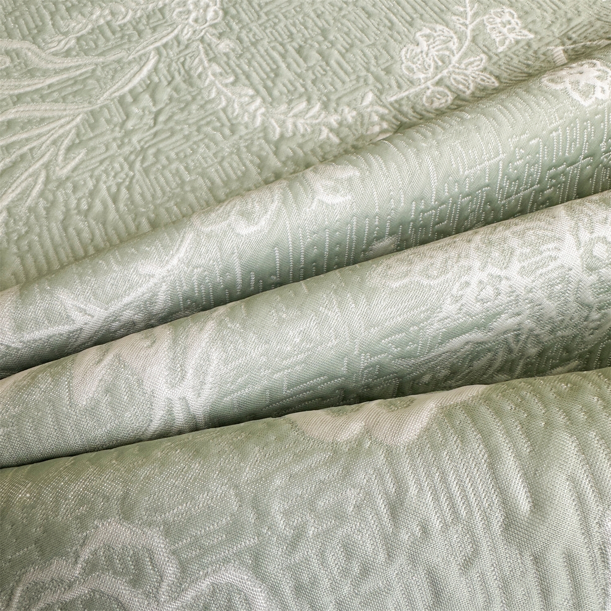 91家纺网 家纺一手货源 找家纺 耐思家纺 2026新品高端复合三明治PE乙纶双面提花610克冰豆豆凉席迪奥风系列（提供买家秀） 迪奥风-绿床笠款