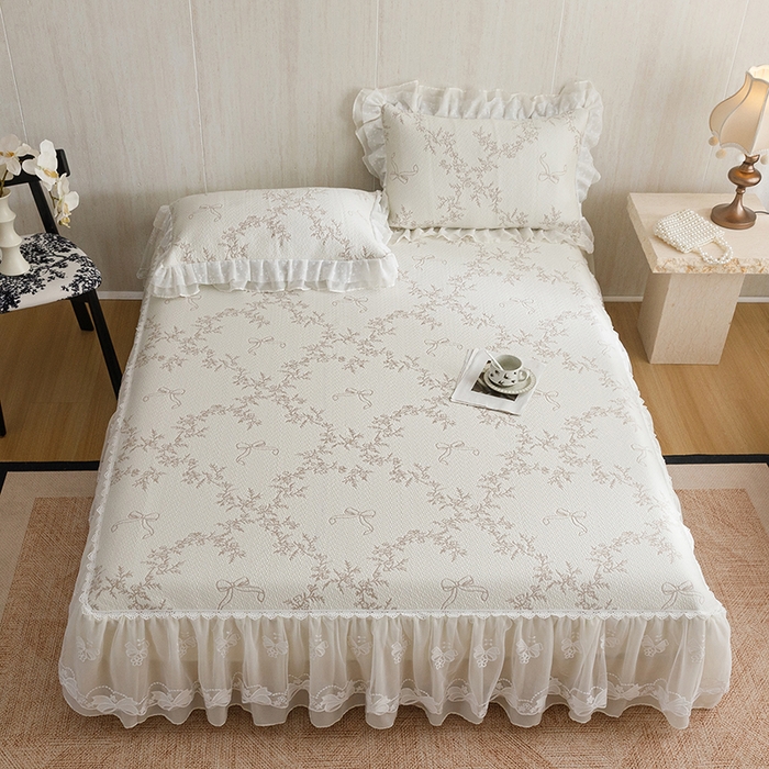 91家纺网 家纺一手货源 找家纺 （总）菊上家纺 2026春夏新款PE凉席甜美香草系列凉席席子