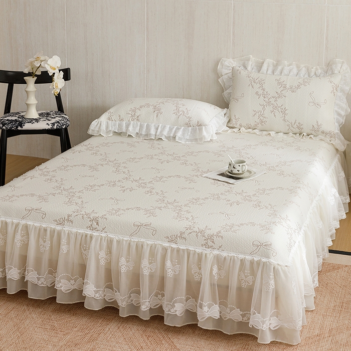 91家纺网 家纺一手货源 找家纺 菊上家纺 2026春夏新款PE凉席甜美香草系列凉席席子 甜美咖