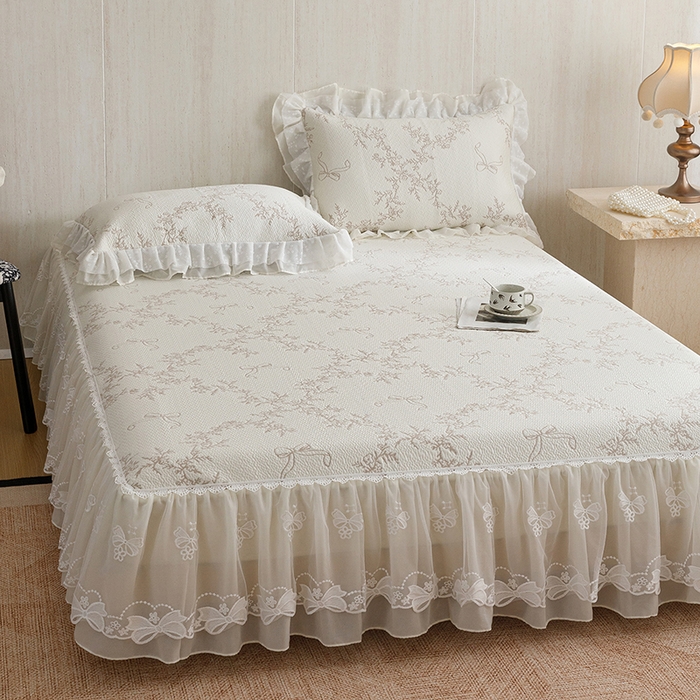 91家纺网 家纺一手货源 找家纺 菊上家纺 2026春夏新款PE凉席甜美香草系列凉席席子 甜美咖