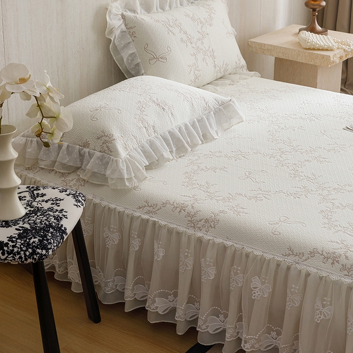 91家纺网 家纺一手货源 找家纺 菊上家纺 2026春夏新款PE凉席甜美香草系列凉席席子 甜美咖