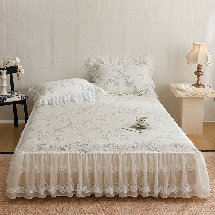 菊上家纺 2026春夏新款PE凉席甜美香草系列凉席席子 甜美蓝