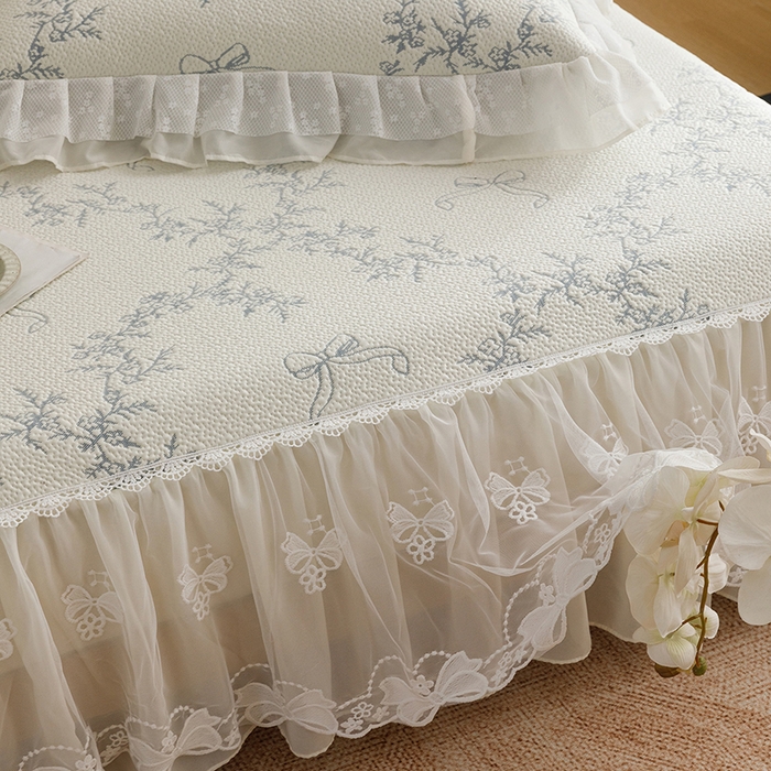 91家纺网 家纺一手货源 找家纺 菊上家纺 2026春夏新款PE凉席甜美香草系列凉席席子 甜美蓝