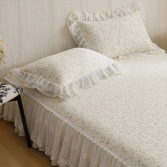 91家纺网 家纺一手货源 找家纺 菊上家纺 2026春夏新款PE凉席甜美香草系列凉席席子 香草咖