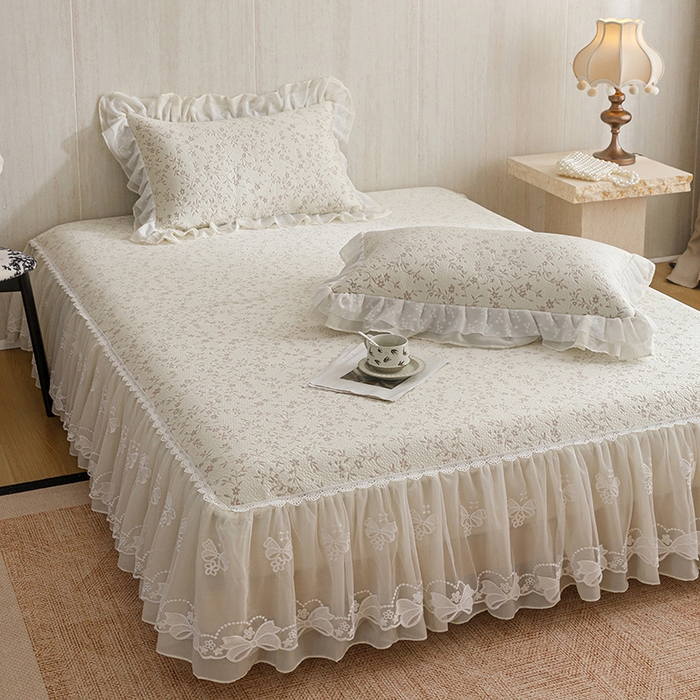 91家纺网 家纺一手货源 找家纺 菊上家纺 2026春夏新款PE凉席甜美香草系列凉席席子 香草咖