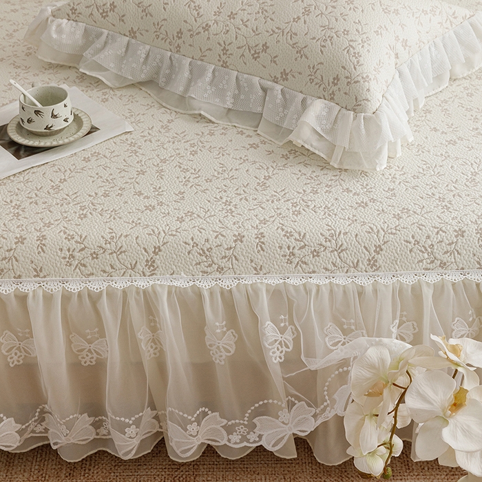 91家纺网 家纺一手货源 找家纺 菊上家纺 2026春夏新款PE凉席甜美香草系列凉席席子 香草咖