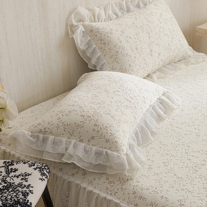 91家纺网 家纺一手货源 找家纺 菊上家纺 2026春夏新款PE凉席甜美香草系列凉席席子 香草咖