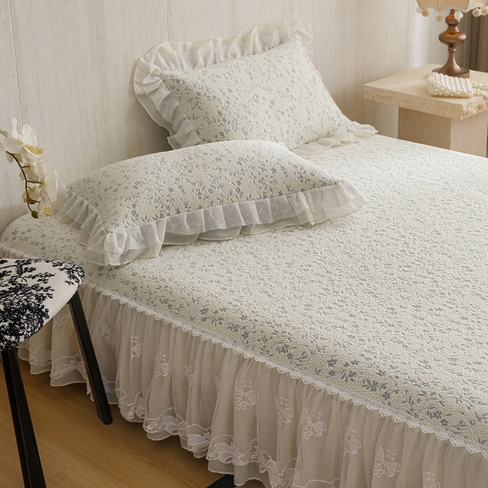 91家纺网 家纺一手货源 找家纺 菊上家纺 2026春夏新款PE凉席甜美香草系列凉席席子 香草蓝